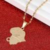 Africa Map Pendant Necklace For Women Gold Color Trendy African Maps Jewelry view 4