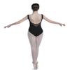 Dance Favourite Black Deep Scoop Flower Mesh Back Leotards 01D0163 (XL) view 4