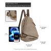 KL928 Canvas Vintage Backpack  Large Casual Daypack Outdoor Travel Rucksack Hiking Backpacks for Men Women view 2