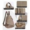 KL928 Canvas Vintage Backpack  Large Casual Daypack Outdoor Travel Rucksack Hiking Backpacks for Men Women view 3