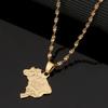 Gold Color Brazil Map Brasil Flag Pendant Necklaces for Women Brazilians Map Charm Jewelry Gifts view 3