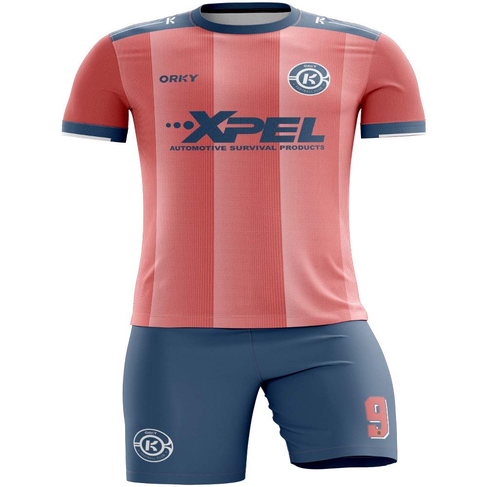 ORKY Boy Soccer Jersey Men Team Uniform Kids Customize Name Number Logo Football Short Long Sleeve Girl Soccer ShirtPink 6XS