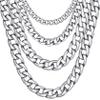 Cuban Link Chain for Men Stainless Steel 5mm 28 inch Long Curb Chain Necklace view 1