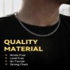 Cuban Link Chain for Men Stainless Steel 5mm 28 inch Long Curb Chain Necklace view 2