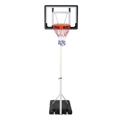 Vilobos Basketball Hoop & Goal for Youth Kids, 6.9-8.5 ft Height Adjustable with 35" Backboard Free Standing Basketball, Portable Basketball System with Wheels Indoor Outdoor Use