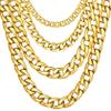 18k Gold Chain for Men 24inch 3mm Cuban Curb Neck Chains Male Necklace Link view 1
