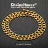 18k Gold Chain for Men 24inch 3mm Cuban Curb Neck Chains Male Necklace Link view 3