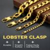 18k Gold Chain for Men 24inch 3mm Cuban Curb Neck Chains Male Necklace Link view 4