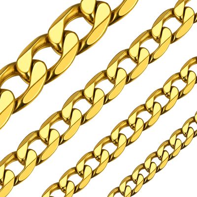 Cuban Chain Necklace Men, Cuban Link Chain Necklace for Men Jewelry Gift 14k Gold Plated Hip Hop Chain for Men 9mm 30"