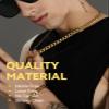 Cuban Chain Necklace Men, Cuban Link Chain Necklace for Men Jewelry Gift 14k Gold Plated Hip Hop Chain for Men 9mm 30" view 2