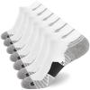 WANDER Men's Athletic Running Socks 7 Pairs Thick Cushion Ankle Socks for Men Sport Low Cut Socks 6-9/10-12 (7 Pairs White Grey, Shoe Size: 12-14) view 1