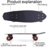 Skateboard Small Fish Board Beginner Adult Boys and Girls Skateboard with Colorful Flashing Wheels Adult Travel Four-Wheeled Scooter, Complete 22 Inch Cruiser Skateboard (Color : C) view 2