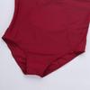 Mufeng Kids Girls Mesh Splice Criss Cross Cutouts Back Dance Leotard Gymnastics Ballet Athletic Tops Dancewear Burgundy 10 view 3