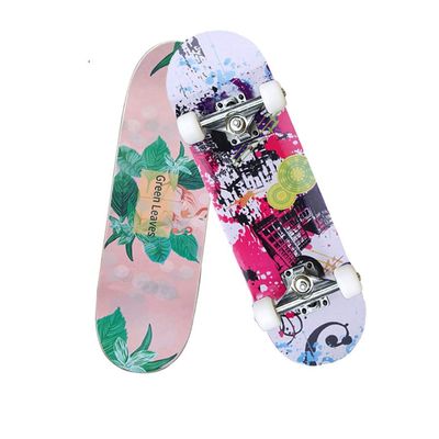 TXTC Skateboard Deck Professional Four-Wheeled Skateboard Maple Deck Street Dance Longboard Skateboard with with 9 Lays Maple Deck for Beginners Starter Kids Boys Girls Teenager (Color : B)