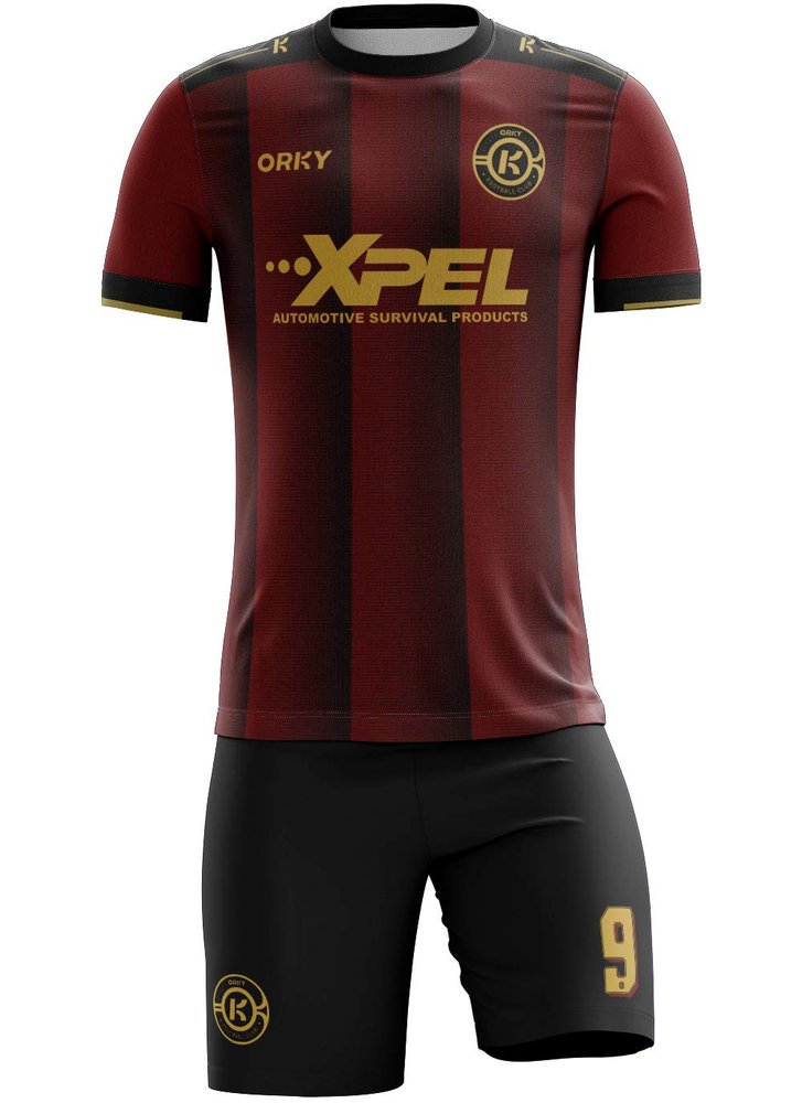 ORKY Boy Soccer Jersey Men Team Uniform Kids Customize Name Number Logo Football Short Long Sleeve Girl Soccer ShirtBlack 7XS