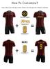 ORKY Boy Soccer Jersey Men Team Uniform Kids Customize Name Number Logo Football Short Long Sleeve Girl Soccer ShirtBlack 7XS view 3