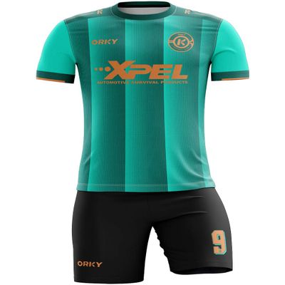 ORKY Boy Soccer Jersey Men Team Uniform Kids Customize Name Number Logo Football Short Long Sleeve Girl Soccer ShirtGreen 5XS