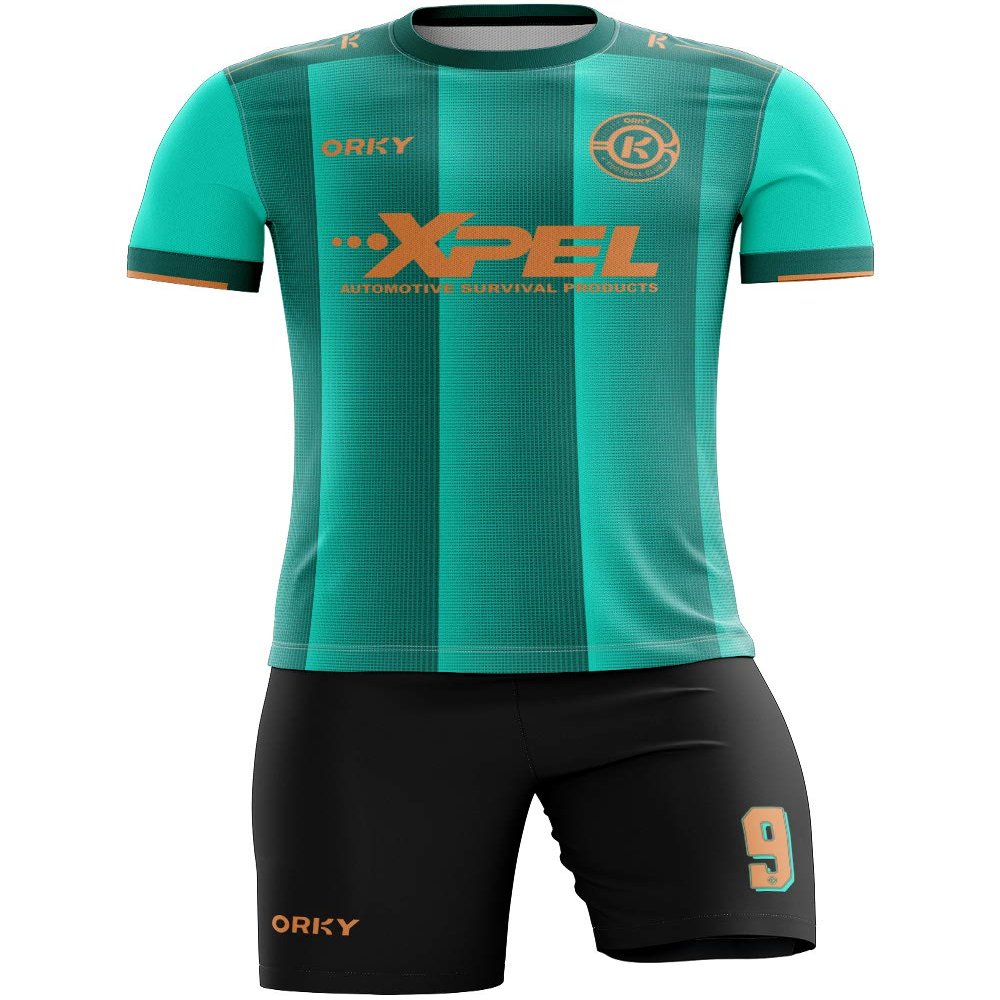 ORKY Boy Soccer Jersey Men Team Uniform Kids Customize Name Number Logo Football Short Long Sleeve Girl Soccer ShirtGreen 5XS