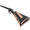 Left Handed Leather Gun Buttstock, Adjustable Rifles Ammo Shell Holder for Southpaw (Black) view 3