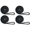 Extreme Max 3006.3383 BoatTector Premium Double Braid Nylon Fender Line Value 4-Pack - 3/8" x 6', Black view 2