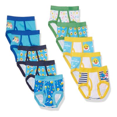 Baby Shark 100% Combed Cotton Underwear Briefs in Sizes 18M, 2/3T, 4T