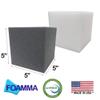 Foamma Charcoal and White Foam Pit Cubes/Blocks 5 x 5 x 5 100 Pack for Gymnastics, Freerunning and Parkour Courses, Skateboard Parks, BMX, Trampoline Arenas view 2