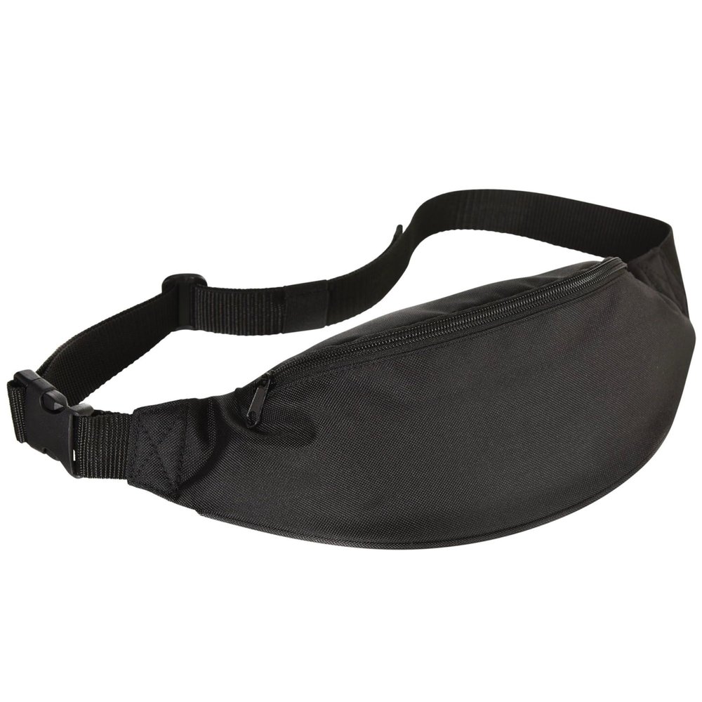 Amscan Black Zippered Fanny Pack - 8.5" x 10.5" - Spacious & Stylish Waist Bag for Trick or Treat Essentials & Party Accessories