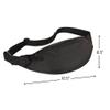 Amscan Black Zippered Fanny Pack - 8.5" x 10.5" - Spacious & Stylish Waist Bag for Trick or Treat Essentials & Party Accessories view 2