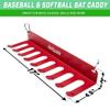 GoSports Baseball & Softball Bat Rack - Holds 16 Bats - Mount on Wall or Clip on Dugout Fence - Red view 2