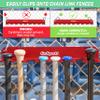 GoSports Baseball & Softball Bat Rack - Holds 16 Bats - Mount on Wall or Clip on Dugout Fence - Red view 3