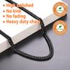 FindChic 24'' 6mm Black Chain for Men Double Tight Curb Chains Hip Hop Cuban Link view 2