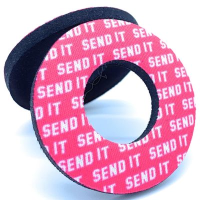 SEND IT Grip Donuts for Motorcycle, Dirt Bike, BMX, ATV - Soft Foam Pads to Prevent Blisters - Universal Fit, Easy Install, Multiple Colors - Durable, Comfortable, Anti-Vibration Handlebar Accessories