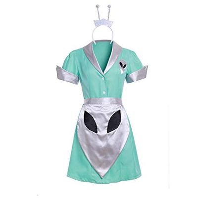 Fortunehouse Roswell Crashdown Cosplay Costume Liz Parker Cafe Waitress Maid Dress Costume L