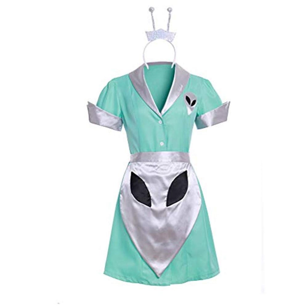 Fortunehouse Roswell Crashdown Cosplay Costume Liz Parker Cafe Waitress Maid Dress Costume L