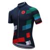 PSPORT Plaid Men's Cycling Jersey Short Sleeve Bike Shirts Road Cycling Shirts Mountain Bicycle Tops with 3 Pocket Reflective view 1