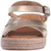 Amazon Essentials Women's Flatform Espadrille Sandal, Gold, 6 view 2