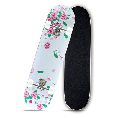 TXTC Four Wheeled Skateboard for Kids,Complete Longboard Beginner Children Adult Teenager Professional Skateboard,ABEC-7 Bearing,for Boy Girls Teenager 6-12 Years Old (Color : B)