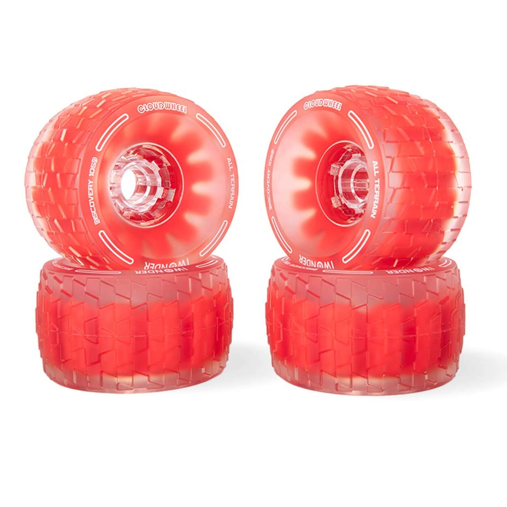 IWONDER Cloud Wheel 105mm Discovery Electric Skateboard Wheels Patented Damping Foam Core All Terrain Off Road 78A Translucent Urethane Longboard WheelsNot Applicable to Hub Motor