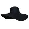 1 PK Black Summer Wide Brim Beach Straw Sun Hat Women's Floppy Packable UPF Sun Hats