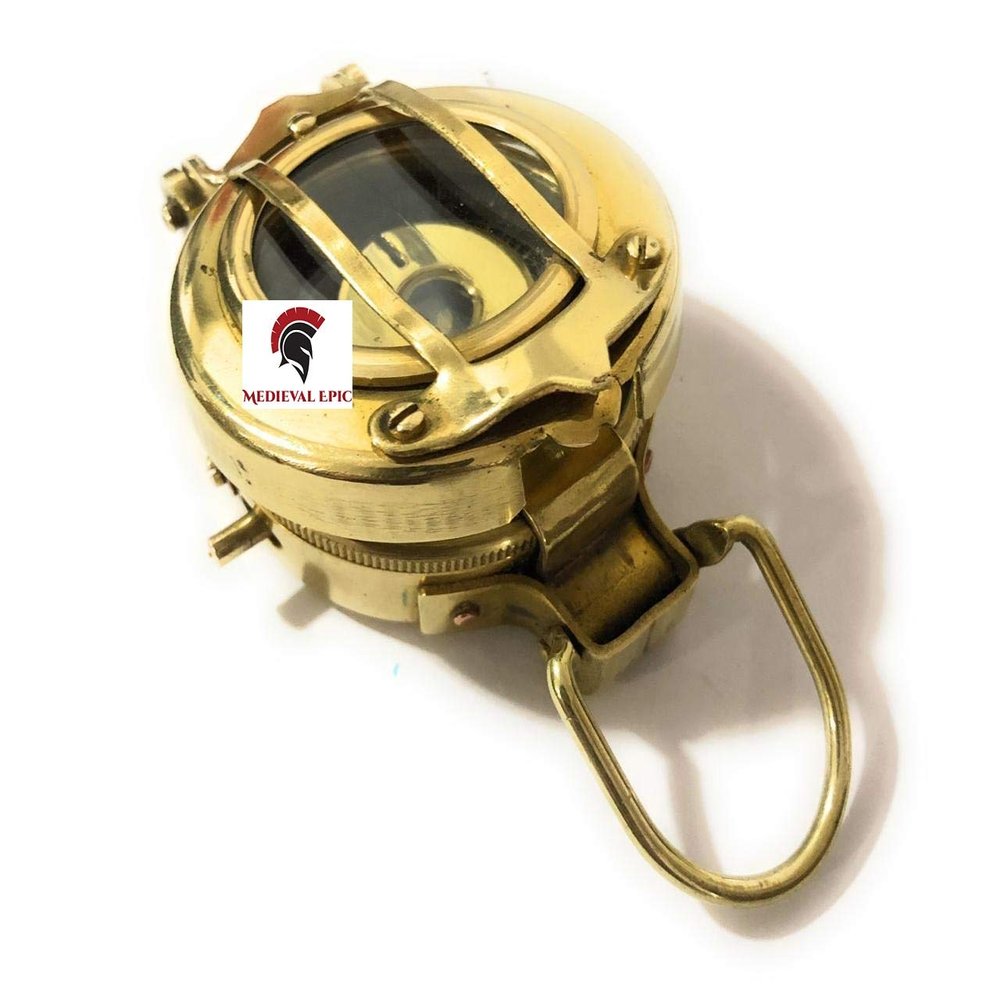 Medieval Epic Vintage Military Navigational Marine Brass Compass 2.5 Pocket Antique Device