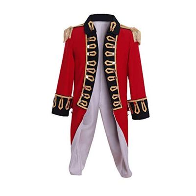 Turn: Washington's Spies Major John Andre Jacket Cosplay Costume Jacket Men's Military Uniform (S) Red