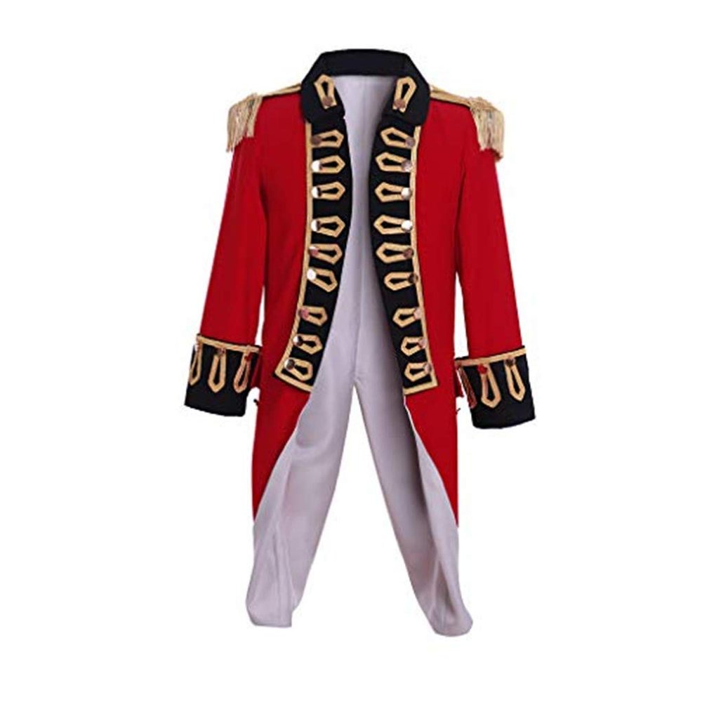 Turn: Washington's Spies Major John Andre Jacket Cosplay Costume Jacket Men's Military Uniform (S) Red