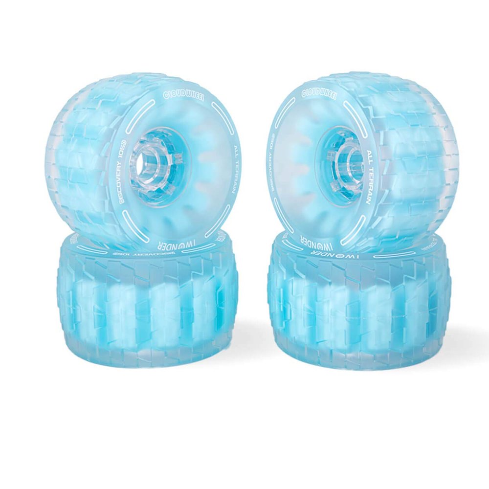 IWONDER Cloud Wheel 105mm Discovery Electric Skateboard Wheels Patented Damping Foam Core All Terrain Off Road 78A Translucent Urethane Longboard WheelsNot Applicable to Hub Motor
