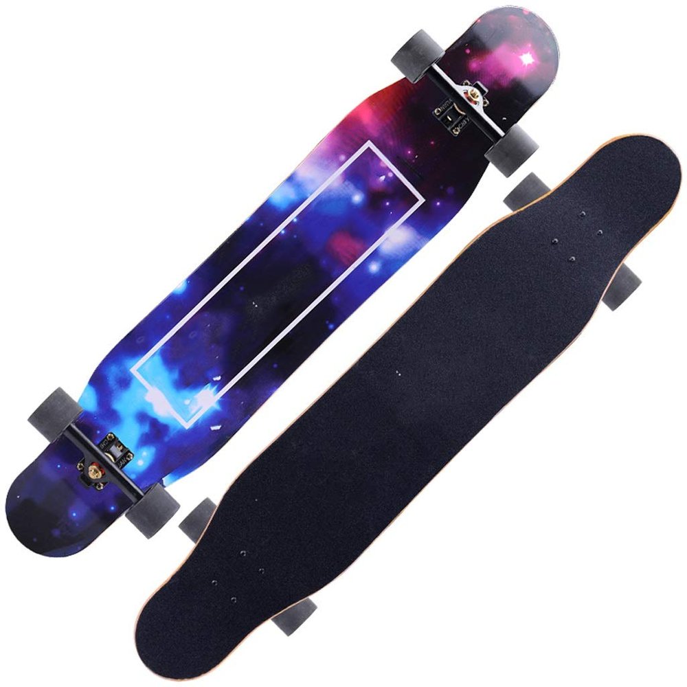 TXTC Skateboards for Beginners,Complete Skateboard with 80A PU Wheel,7 Layer Maple Standard Skateboard for Kids and Beginners (Color : C-with Light Wheel)