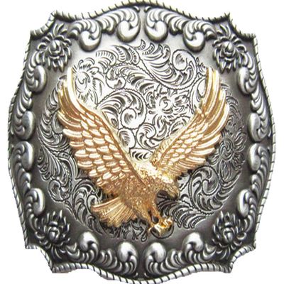JEAN'S FRIEND Western Rodeo Fly Eagle Double Color Belt Buckle Boucle de Ceinture