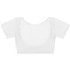 QinCiao Women's Short Sleeve Mesh See Through Open Bust Belly Dance Crop Top T-Shirt White One Size view 1
