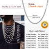 FindChic Cuban Chain Necklace Stainless Steel Double Tight Curb Link Chain Necklace for Men/Women 3MM 24'' view 4