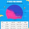 Swim Cap, 2 Pack Durable Silicone Swimming Caps for Kids Girls Boys Youths (Age 2-12), Soft 3D Ergonomic Waterproof Kids Swim Caps, Comfortable Fit for Long Hair and Short Hair view 2