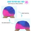 Swim Cap, 2 Pack Durable Silicone Swimming Caps for Kids Girls Boys Youths (Age 2-12), Soft 3D Ergonomic Waterproof Kids Swim Caps, Comfortable Fit for Long Hair and Short Hair view 4