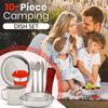 Stainless steel tableware mass kit (Orange) view 2